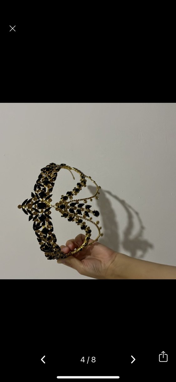 İnci İşlemeli Altın Renkli Saç Aksesuarı - Görsel 4