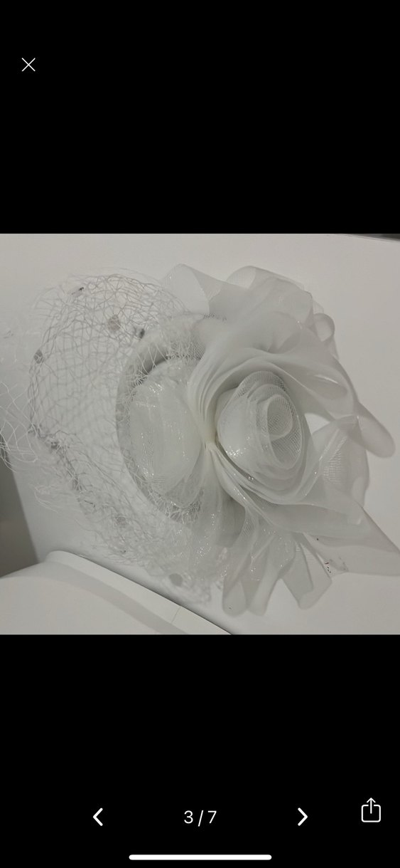 Dantel Detaylı Beyaz Gelin Saç Aksesuarı - Görsel 3