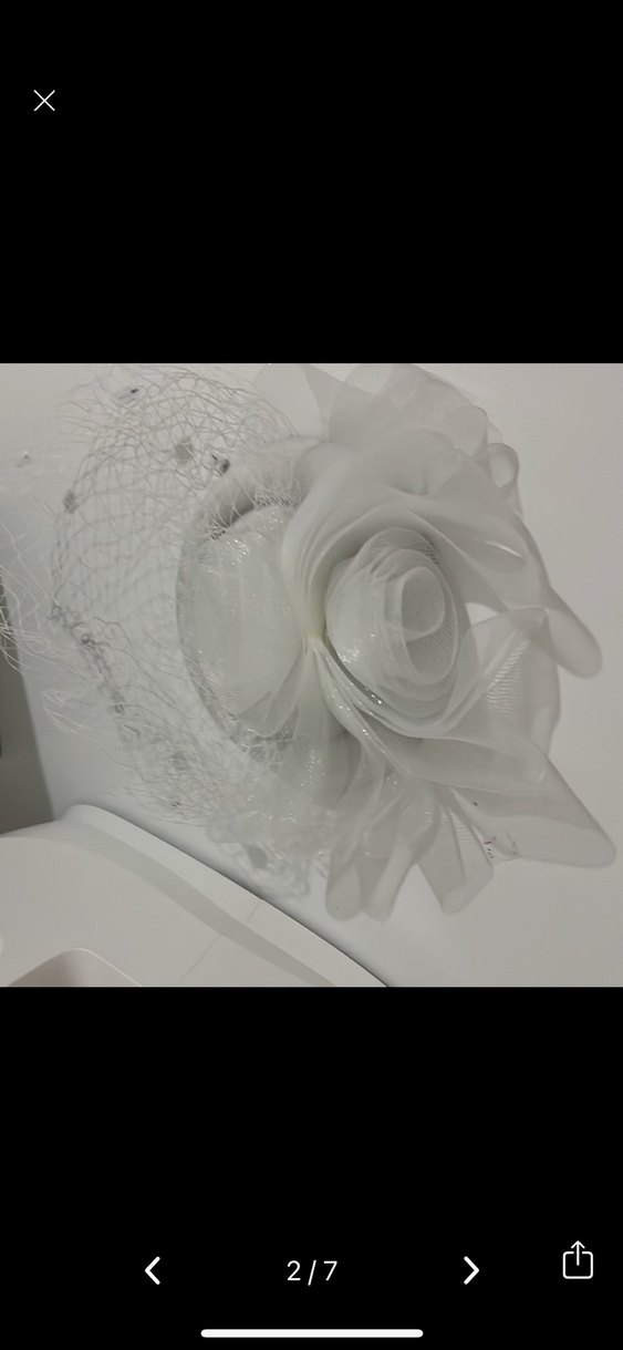 Dantel Detaylı Beyaz Gelin Saç Aksesuarı - Görsel 2