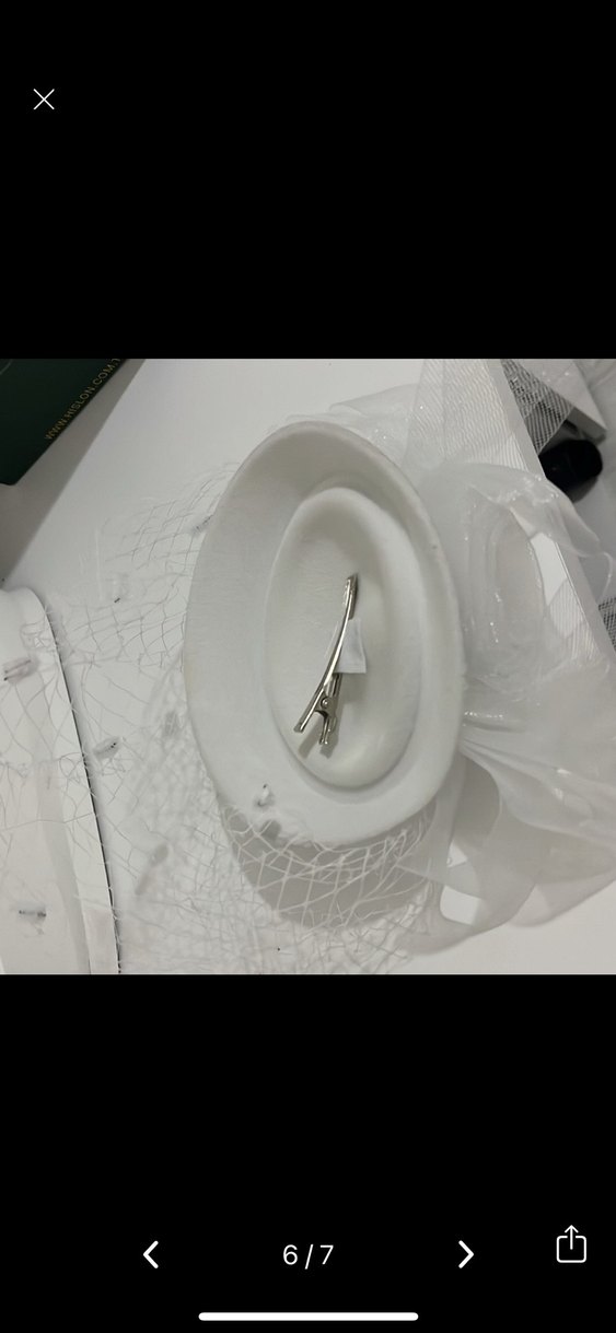 Dantel Detaylı Beyaz Gelin Saç Aksesuarı - Görsel 4