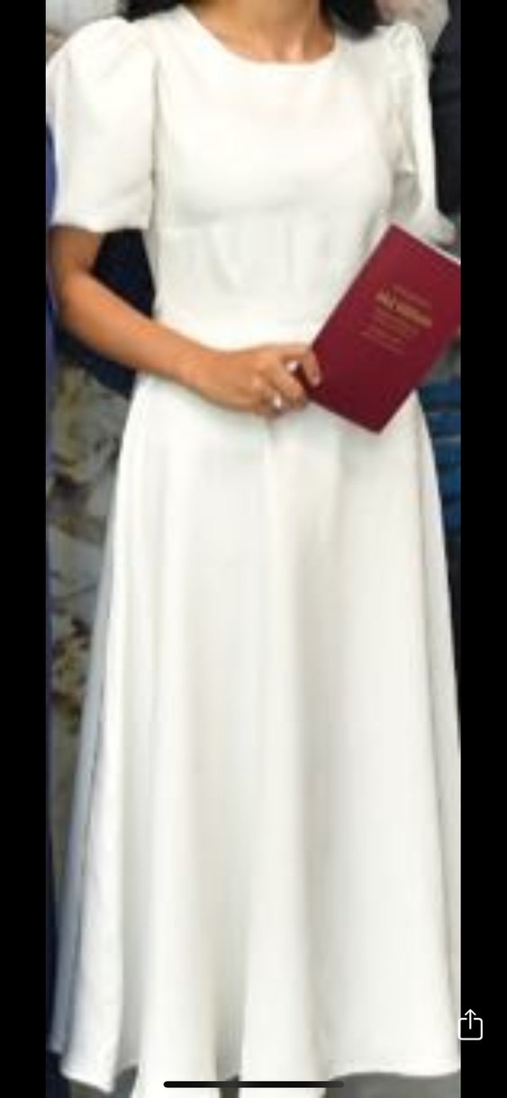 Modern Klasik Beyaz A Kesim Gelinlik - Görsel 4