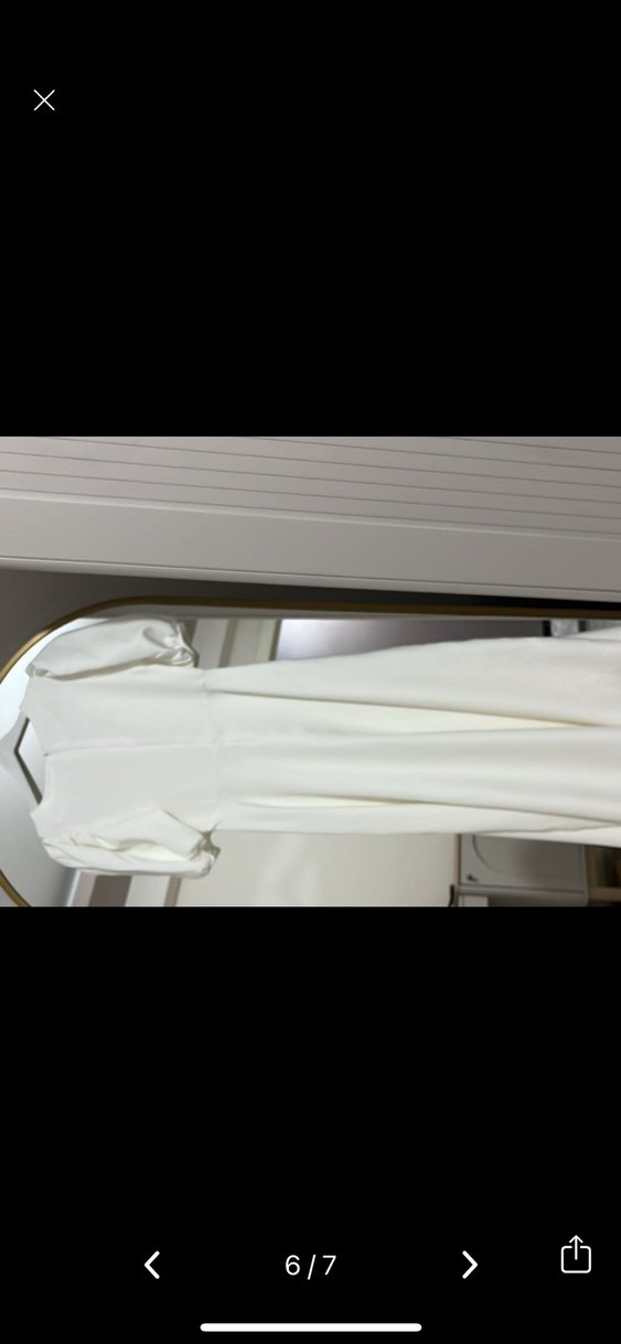 Modern Klasik Beyaz A Kesim Gelinlik - Görsel 2