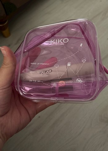 KIKO Makyaj Çantası Rimel ve Ruj seti