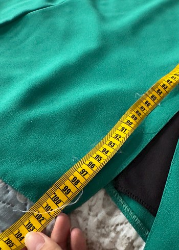 Yeşil Kısa Kollu Midi Elbise - Görsel 2