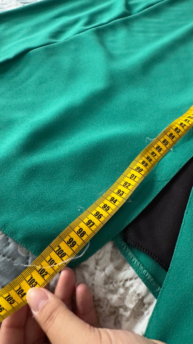 Yeşil Kısa Kollu Midi Elbise - Görsel 2