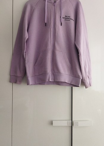 Mor Fermuarlı Kadın Sweatshirt