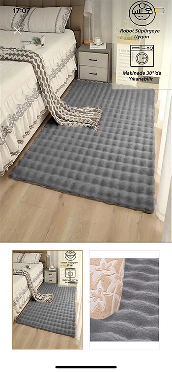 Peluş halı ölçüyü yanlış verdiğim için odama olmadı
