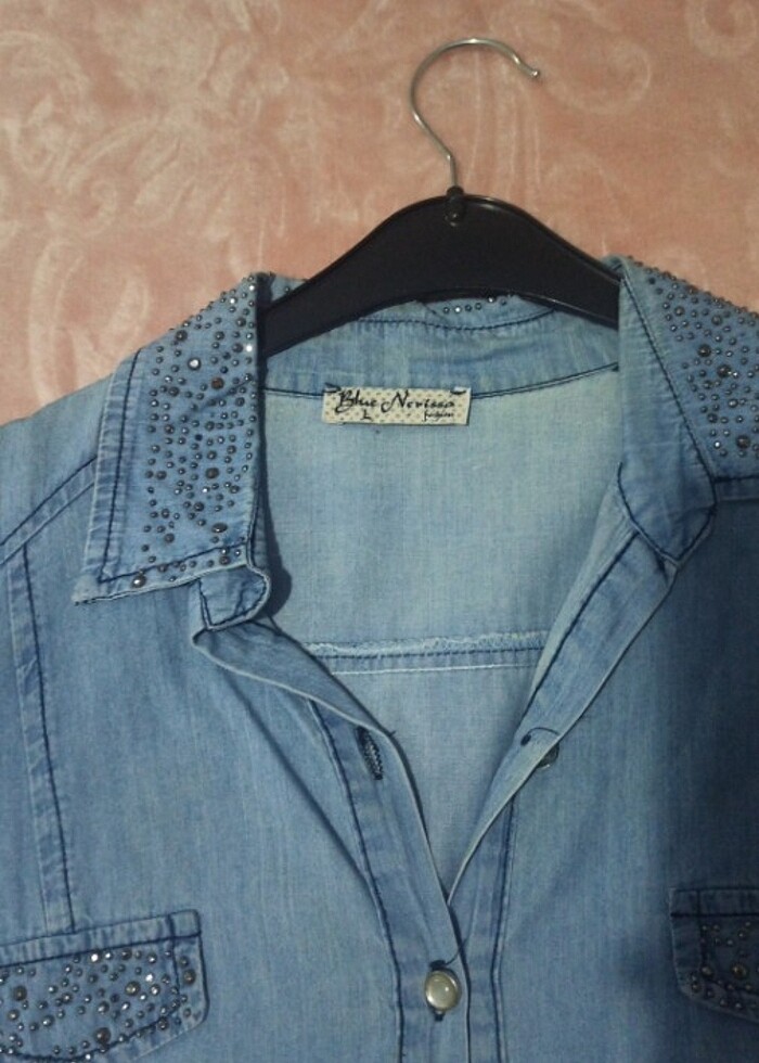 Jean gömlek  - Görsel 4