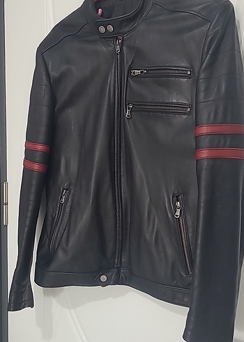 Diğer Siyah Deri Biker Ceket