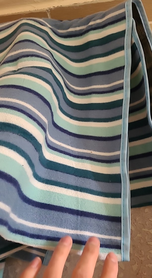 Uzun Çizgili Mavi Piknik matı - Görsel 3