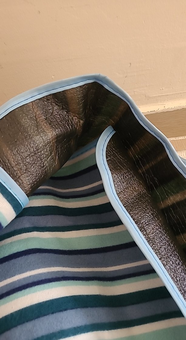 Uzun Çizgili Mavi Piknik matı - Görsel 2