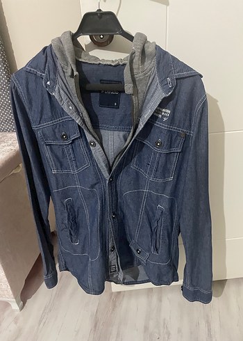 s Beden Gri Kadın Denim Ceket
