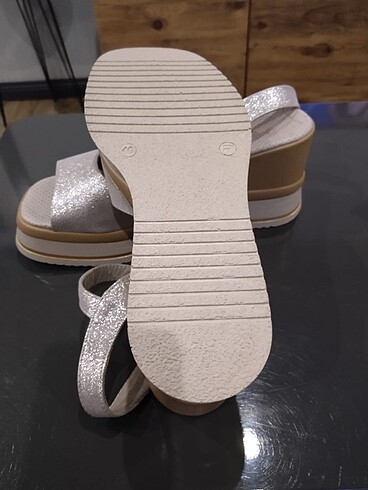 40 Beden camel Renk Kadın dolgu topuklu sandalet