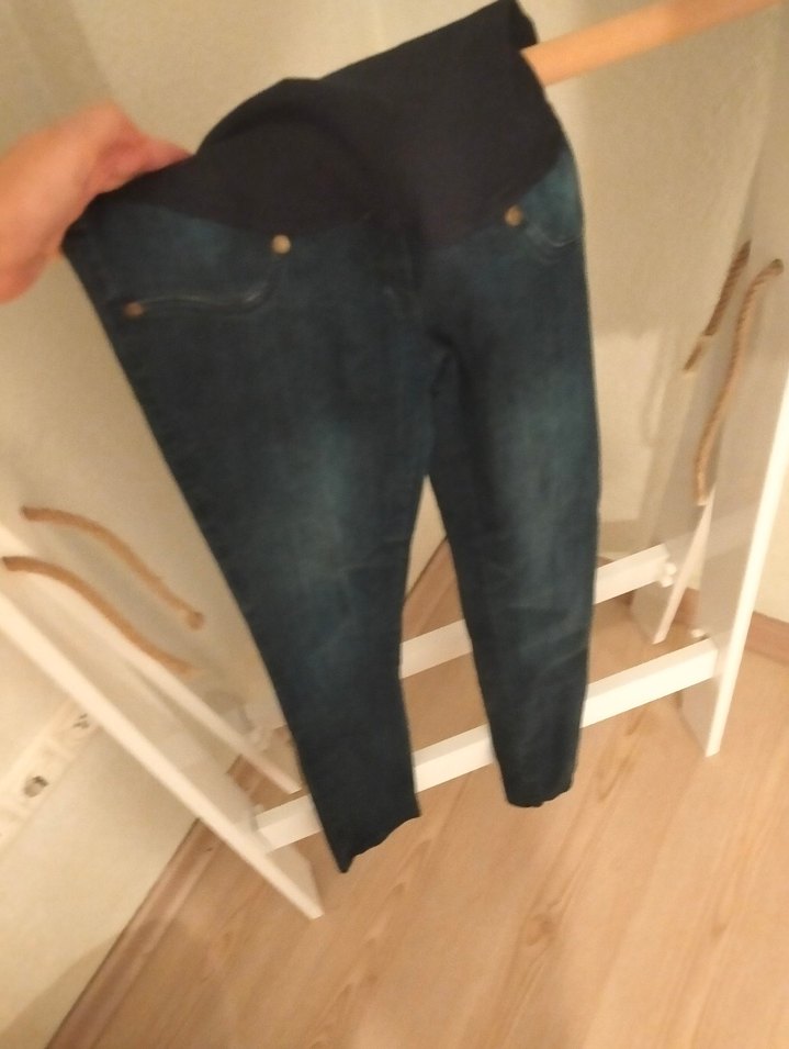 Kahverengi Hamile Denim Pantolon - Görsel 2