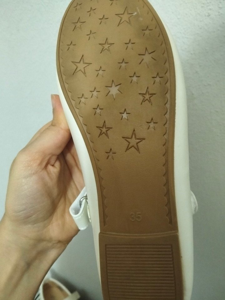 Klasik Beyaz Fiyonk Detaylı Kız Babet - Görsel 3