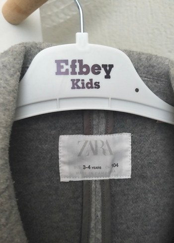 Gri kiz Çocuk Yün Kaban - Görsel 4