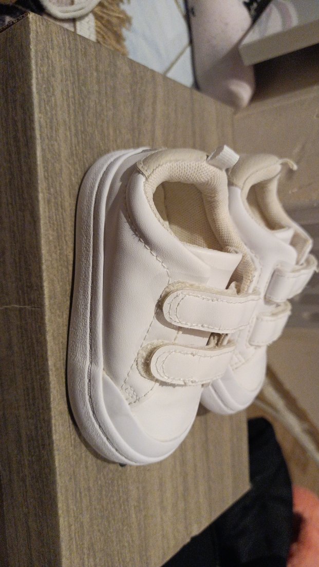 Beyaz Erkek Çocuk Spor Ayakkabı Velcro - Görsel 2