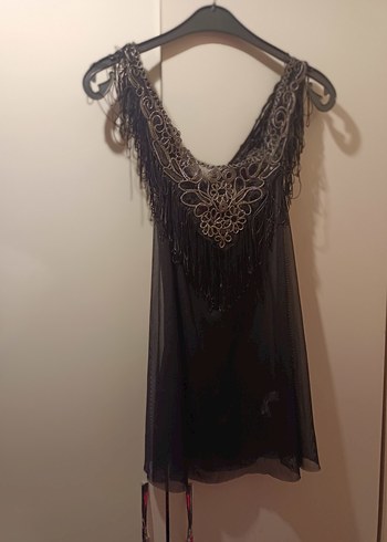 siyah pullu fantezi gecelik - Görsel 2