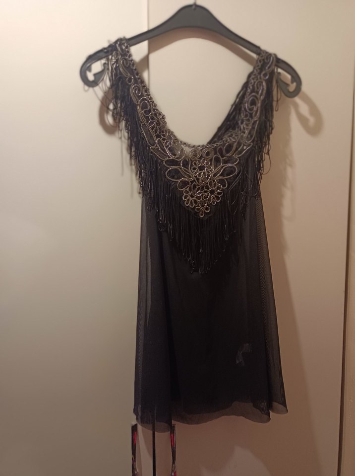 siyah pullu fantezi gecelik - Görsel 2