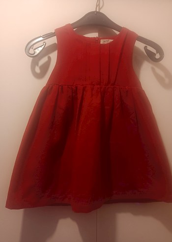 Kız Çocuk Kırmızı Kolsuz ince kaşe elbise - Görsel 2