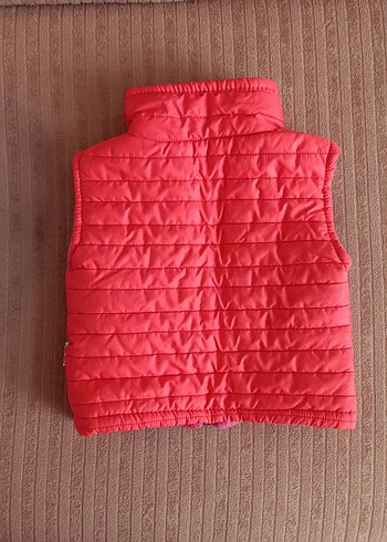 Kız Çocuk Pembe Fermuarlı Yelek - Görsel 3