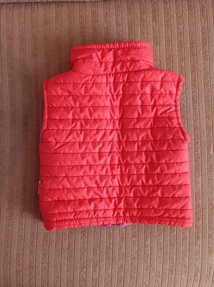 Kız Çocuk Pembe Fermuarlı Yelek - Görsel 3