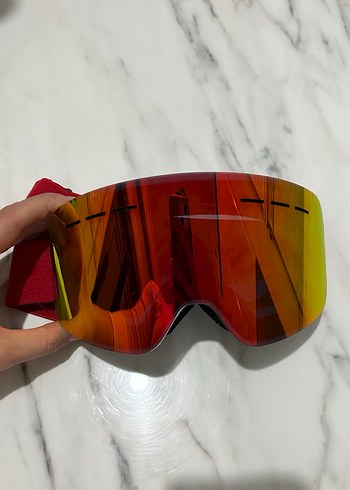 Renkli Camlı Modern Erkek Kayak Gözlüğü - Görsel 3
