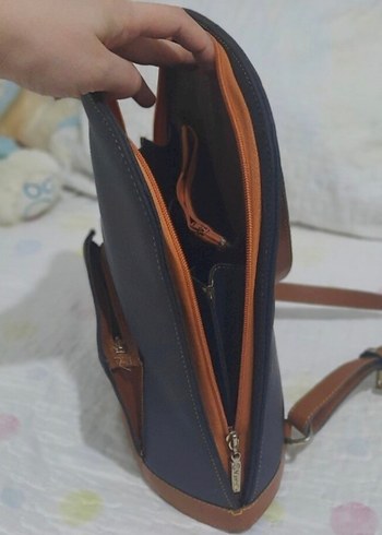 Kahverengi vintage Kadın Sırt Çantası - Görsel 3