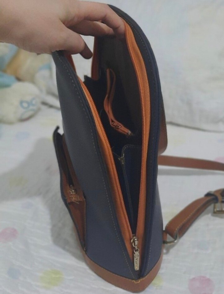 Kahverengi vintage Kadın Sırt Çantası - Görsel 3