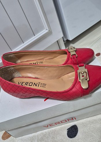 Klasik Kırmızı Kadın Topuklu Ayakkabı - Görsel 4