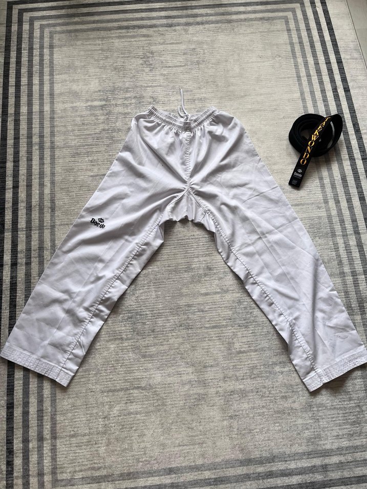 Taekwondo Baskılı Siyah Yoga Kemeri - Görsel 2