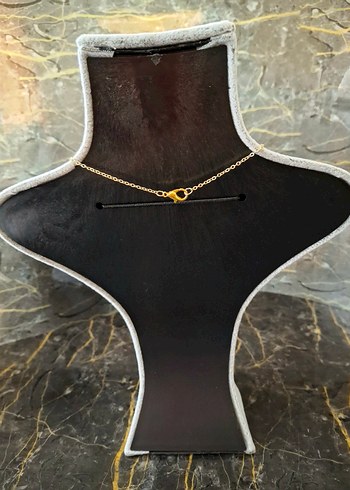 Altın Renk Zincir Detaylı Kısa Kolye - Görsel 2