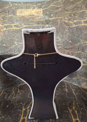 Altın Renk Zincir Detaylı Mini Yılan Desenli Kolye - Görsel 2