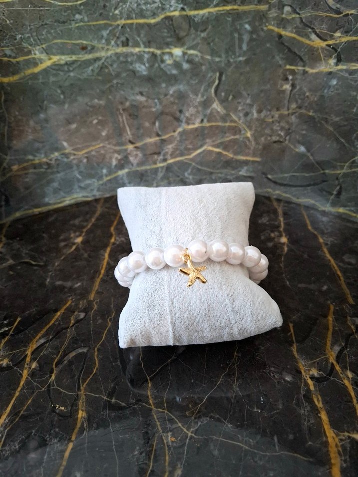 İnci Boncuklu Minimalist Bileklik - Görsel 3