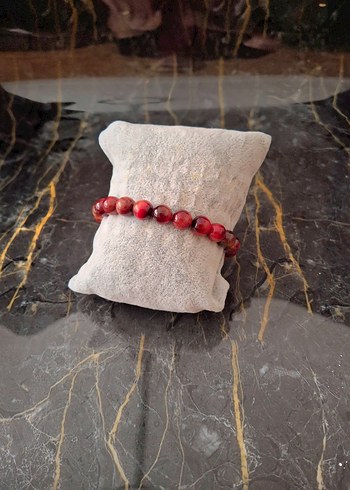 Kırmızı Boncuklu Bohem Bileklik - Görsel 3