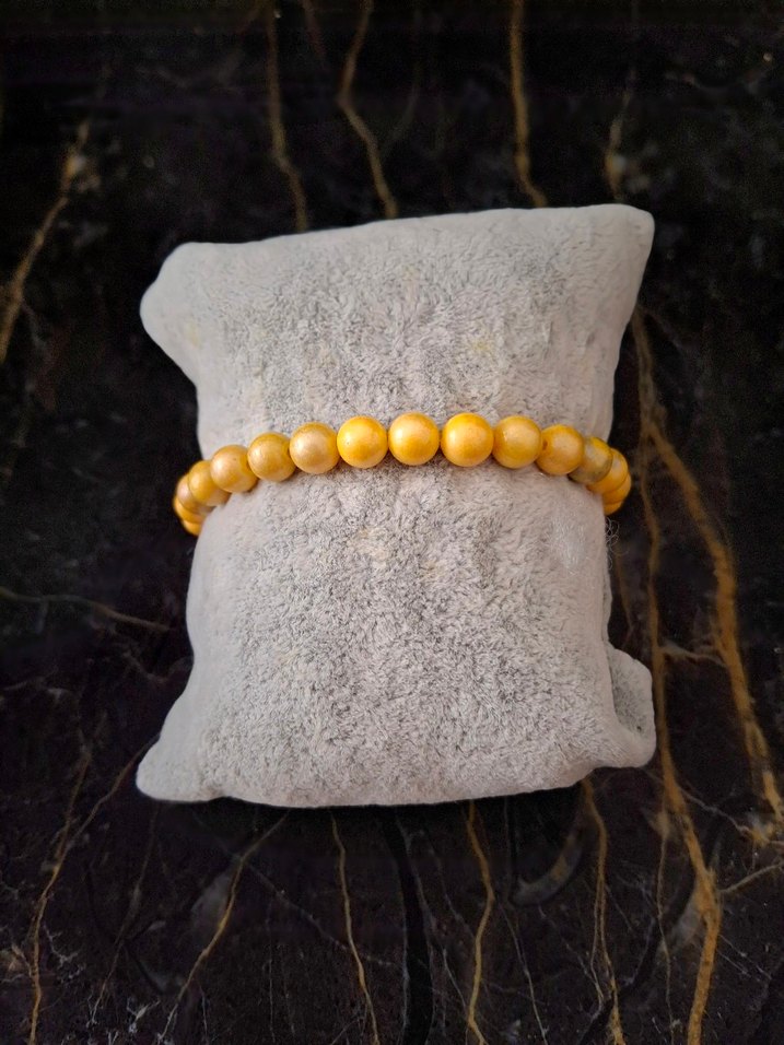 Sarı Boncuklu Bohem Bileklik - Görsel 3