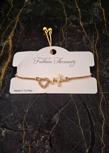 Altın Renkli Boncuklu Kadın Bileklik - Görsel 4