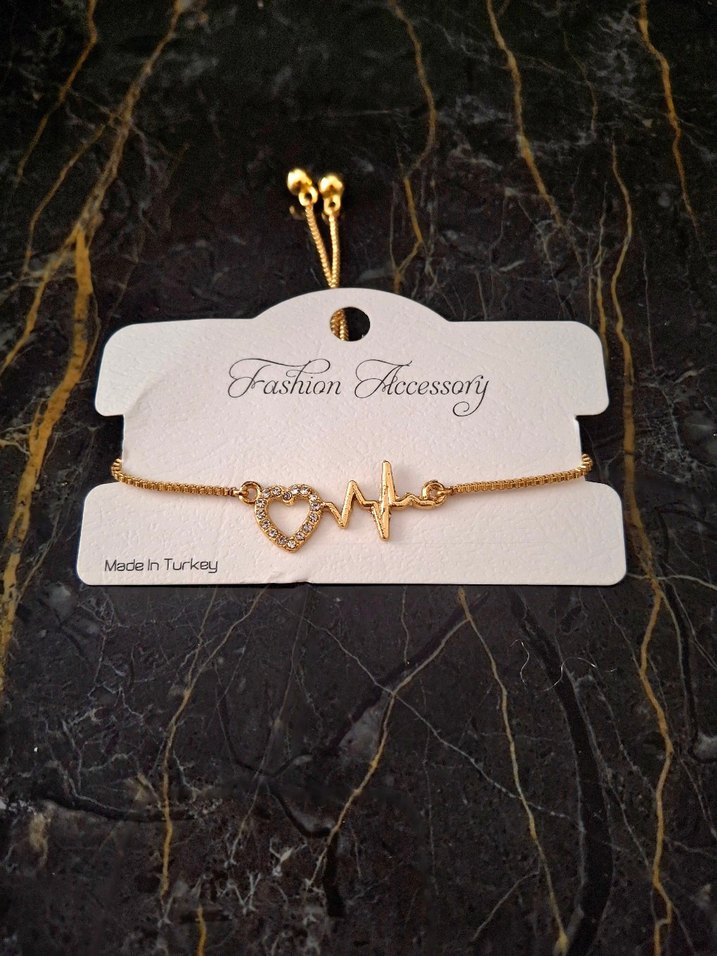 Altın Renkli Boncuklu Kadın Bileklik - Görsel 4