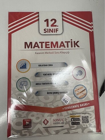 SONUÇ YAYİNLARİ MATEMATİK 12. SİNİF KAZANİM MERKEZLİ SORU KİTAPC