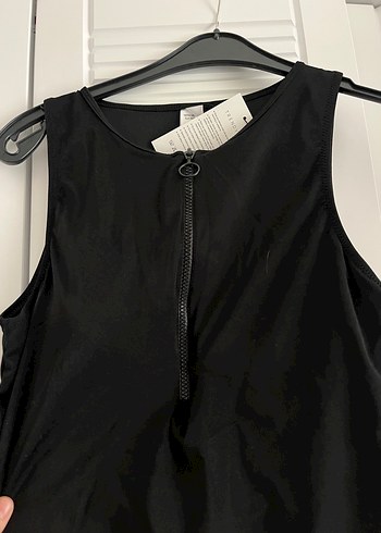 Siyah Fermuarlı Kadın Mayo - Görsel 4