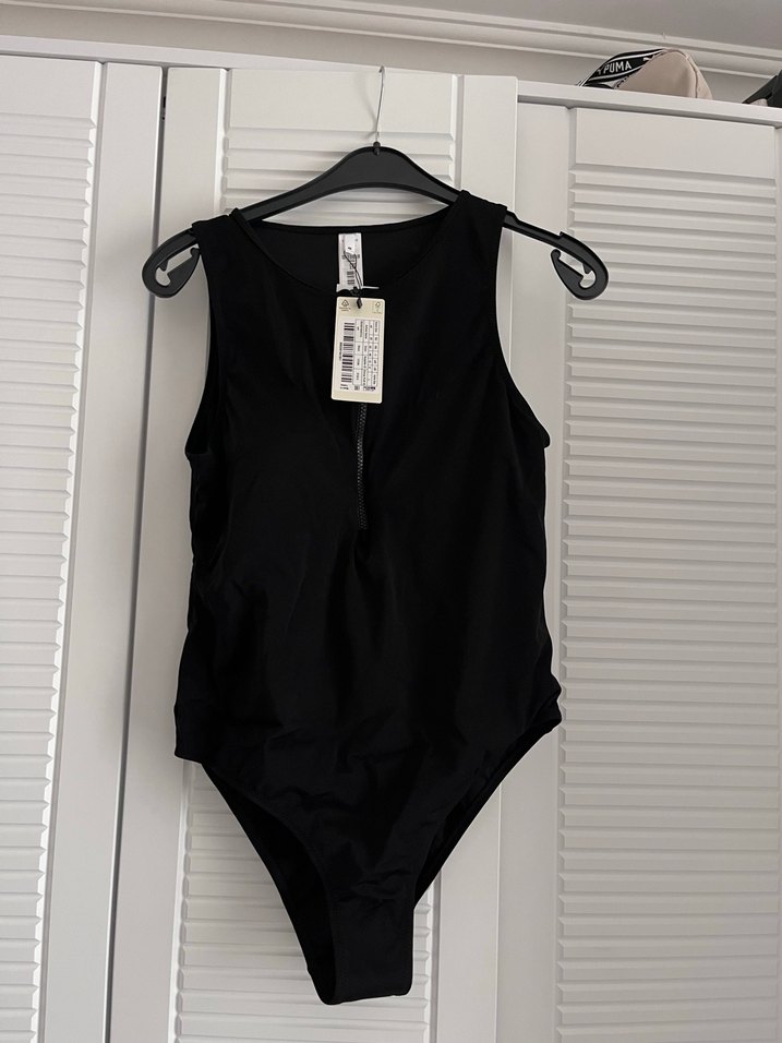 Siyah Fermuarlı Kadın Mayo - Görsel 2