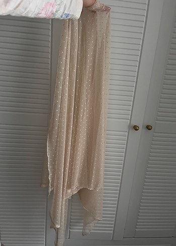 Beyaz Keten Bohem Drapeli pareo - Görsel 2