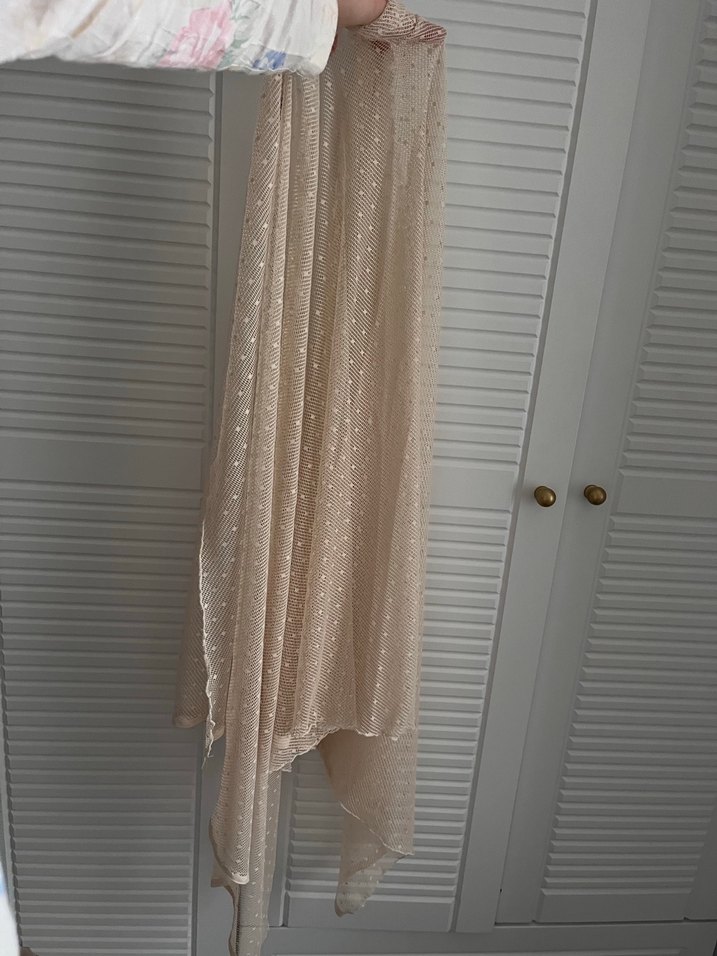 Beyaz Keten Bohem Drapeli pareo - Görsel 2