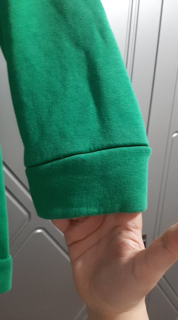 Yeşil Kapüşonlu Düğmeli Sweatshirt - Görsel 3