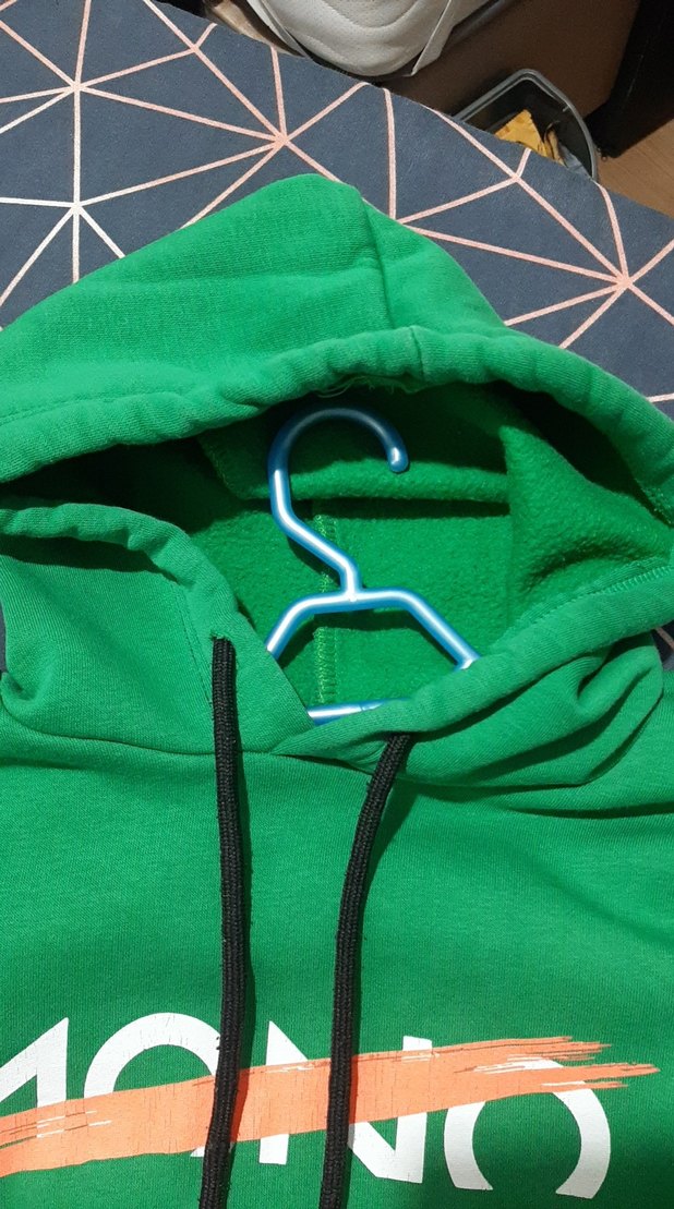 Yeşil Kapüşonlu Düğmeli Sweatshirt - Görsel 5