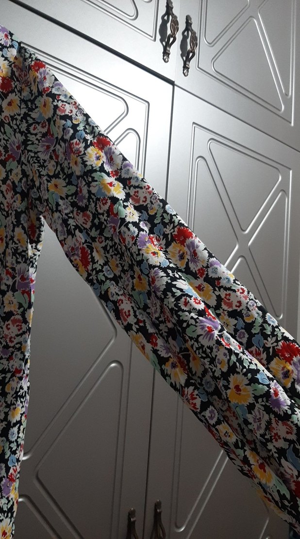 Çiçek Desenli Uzun Bohem Elbise - Görsel 5