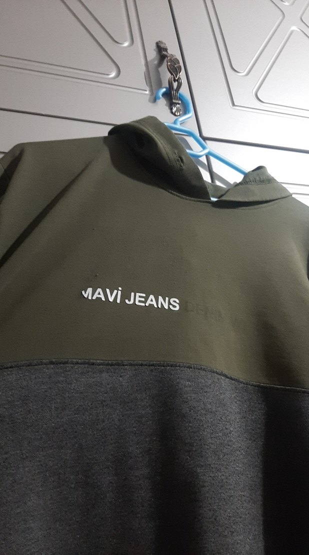 Gri Oversize Kapüşonlu Kadın ve erkek Sweatshirt - Görsel 2