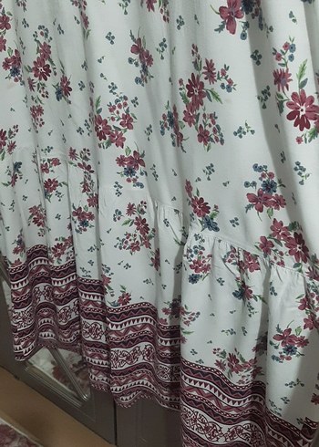 Tasselli Bohem Uzun Desenli Kadın Elbise - Görsel 2