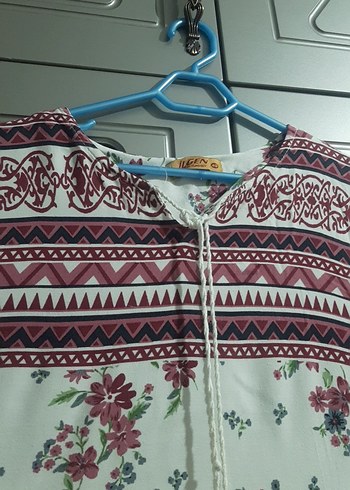 Tasselli Bohem Uzun Desenli Kadın Elbise - Görsel 4