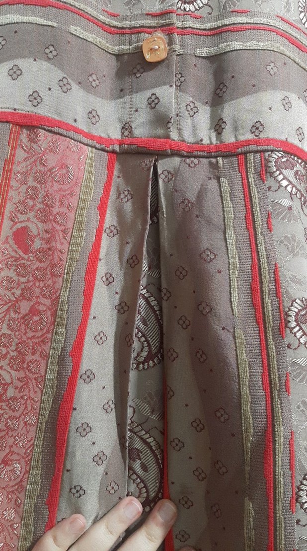 Desenli Bej Robali elbise - Görsel 5